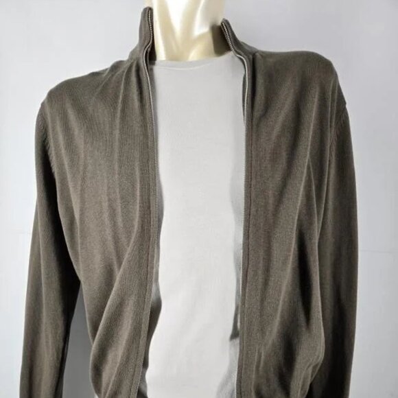 Massimo Dutti Olive Green Zip-up Cardigan (NWT) - Picture 1 of 10